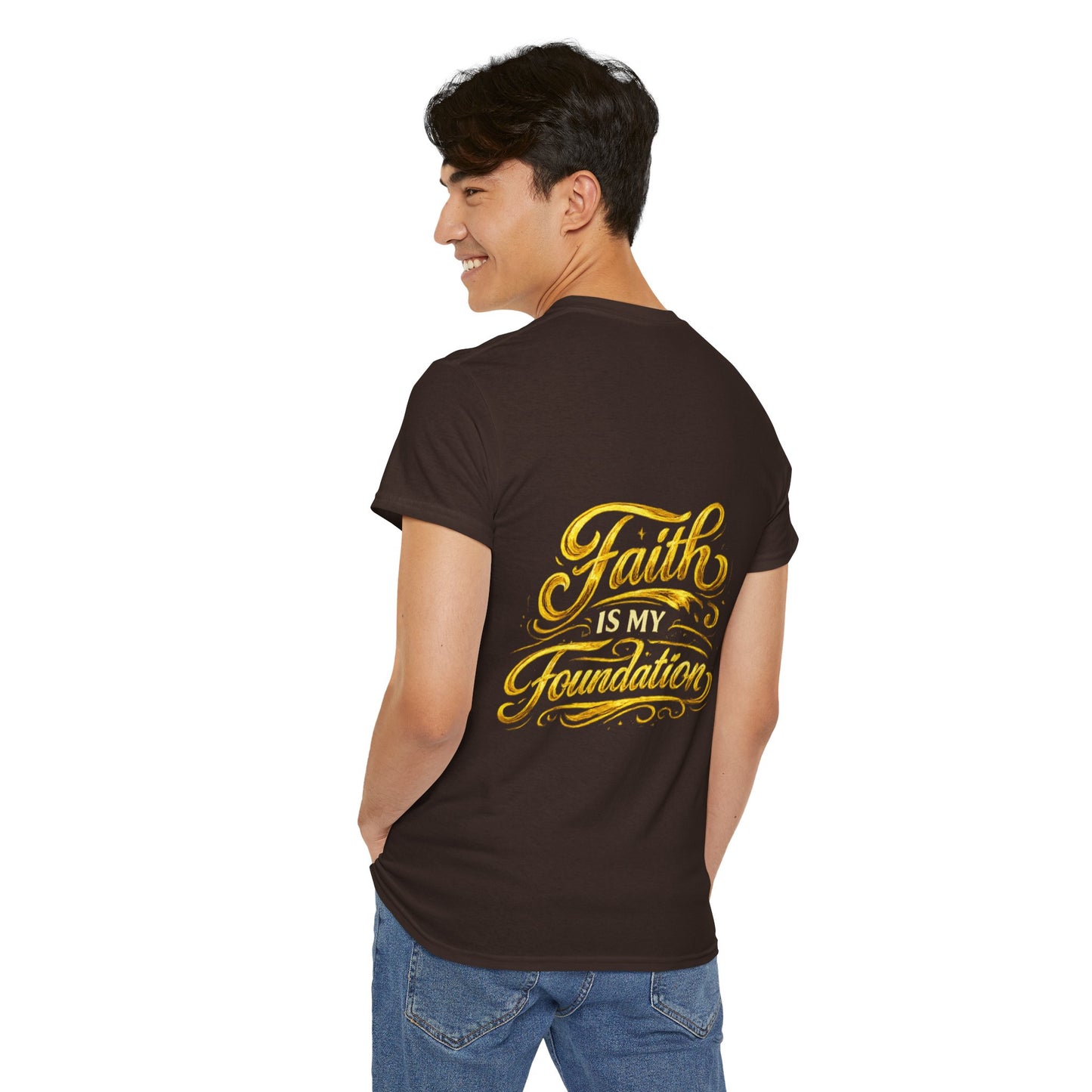 Monogram Gold PP Tee — Elegant Personalized Initials T-Shirt