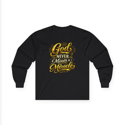 Monogram PB Gold Script Long Sleeve Tee