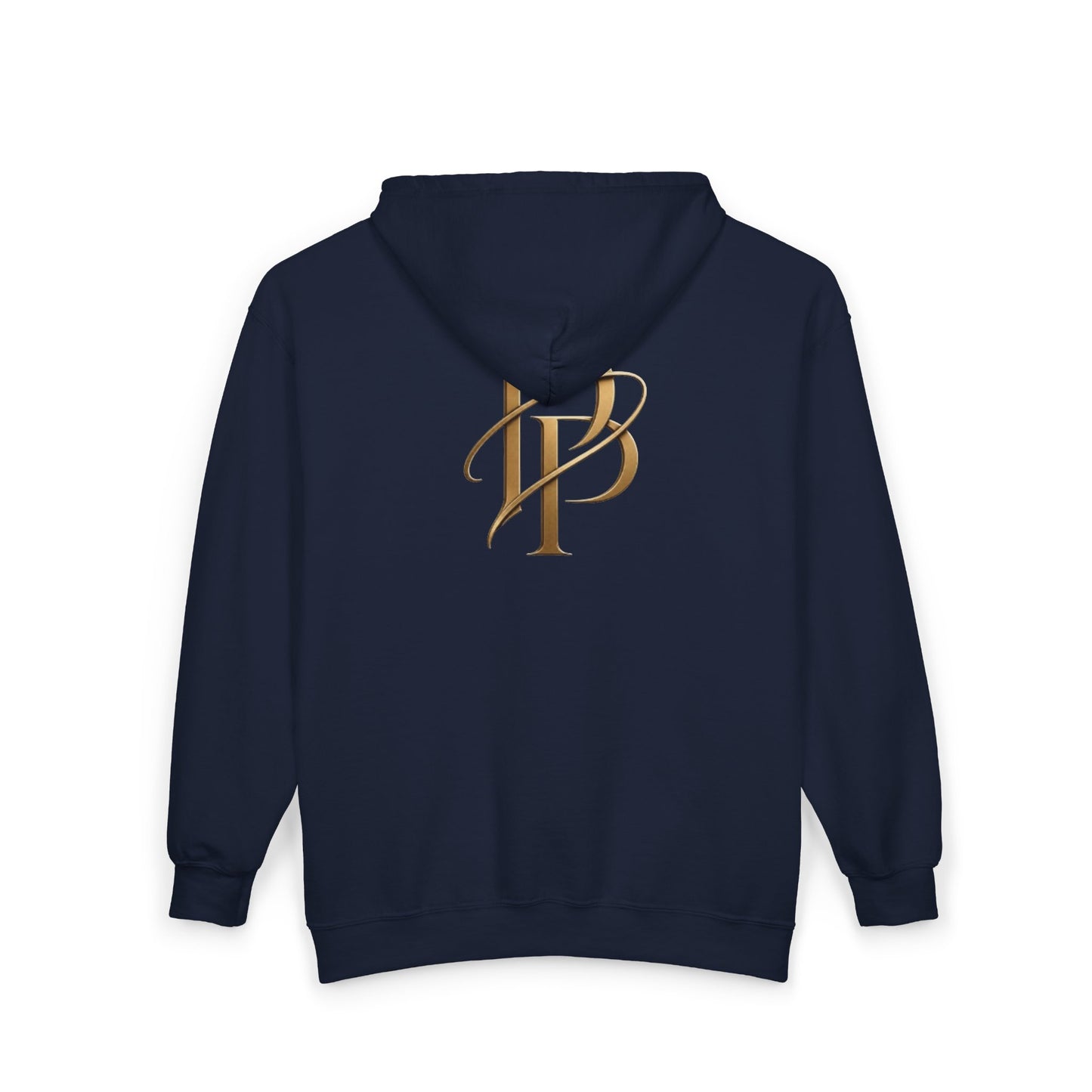 Gold Star Emblem Zip Hoodie — Minimalist Geometric Chest Design