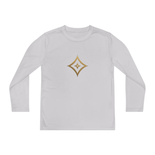 Youth Long Sleeve Tee — Elegant Gold Monogram DP