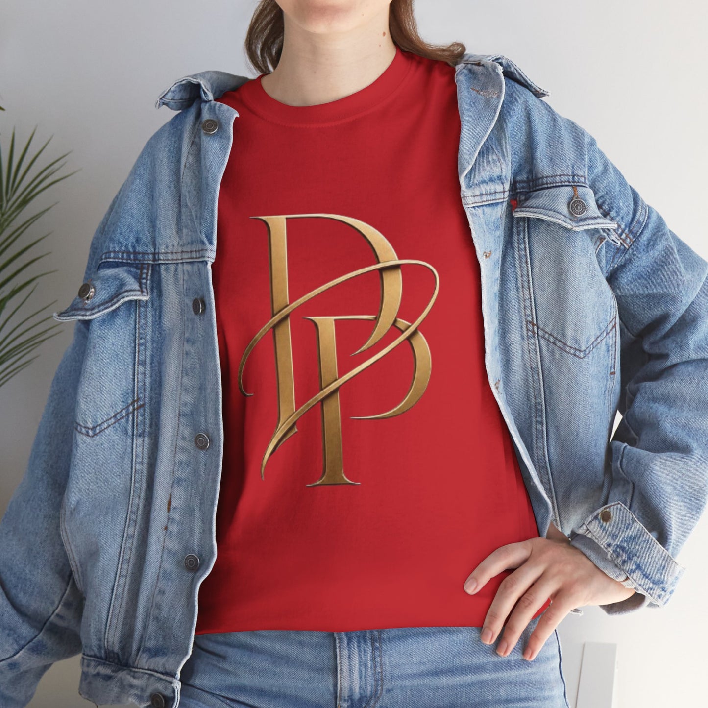 Monogram Gold PP Tee — Elegant Personalized Initials T-Shirt