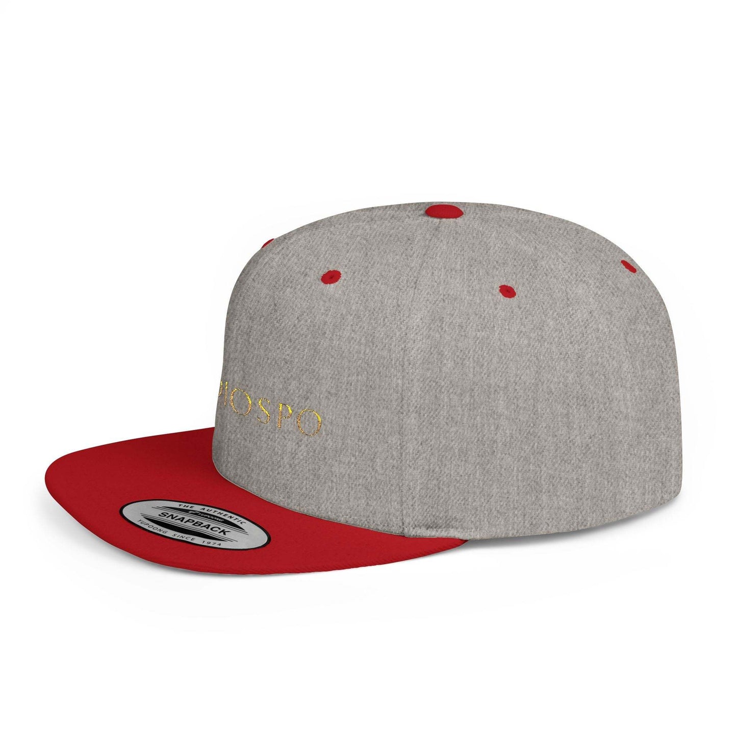 DIospo Flat Bill Snapback Hat - Gold Embroidered Logo Snapback Cap
