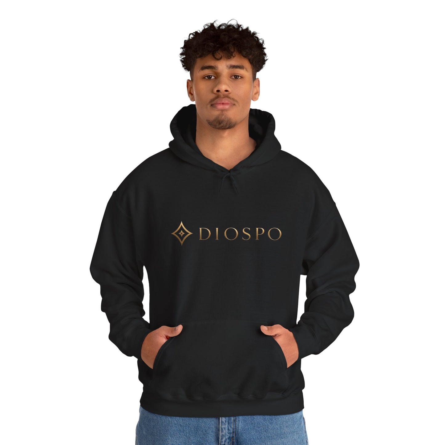 Diopso Logo Hoodie — Minimalist Luxury White Pullover