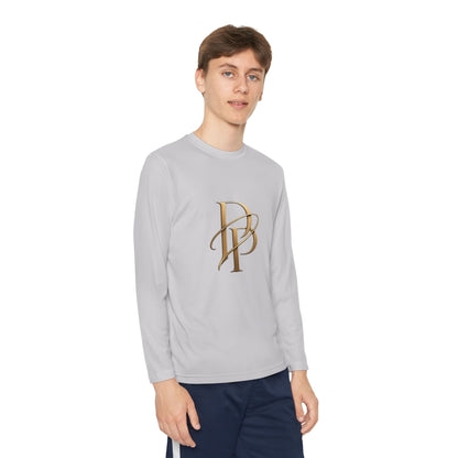 Youth Long Sleeve Tee — Elegant Gold Monogram DP