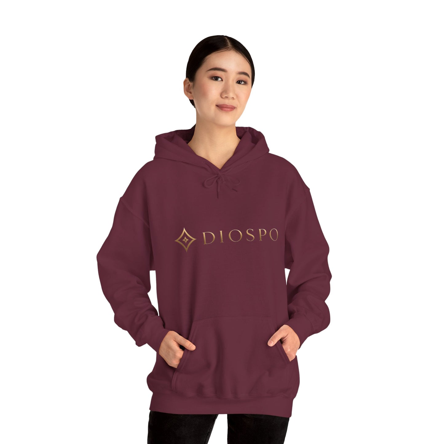 Diopso Logo Hoodie — Minimalist Luxury White Pullover