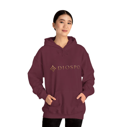 Diopso Logo Hoodie — Minimalist Luxury White Pullover