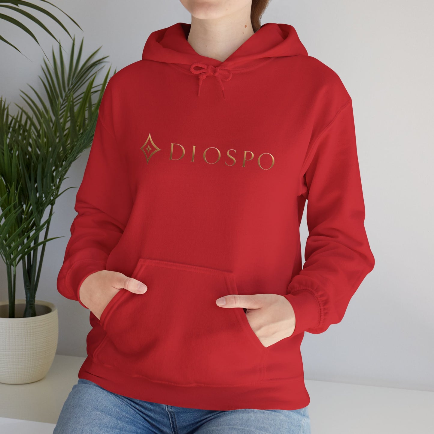 Diopso Logo Hoodie — Minimalist Luxury White Pullover