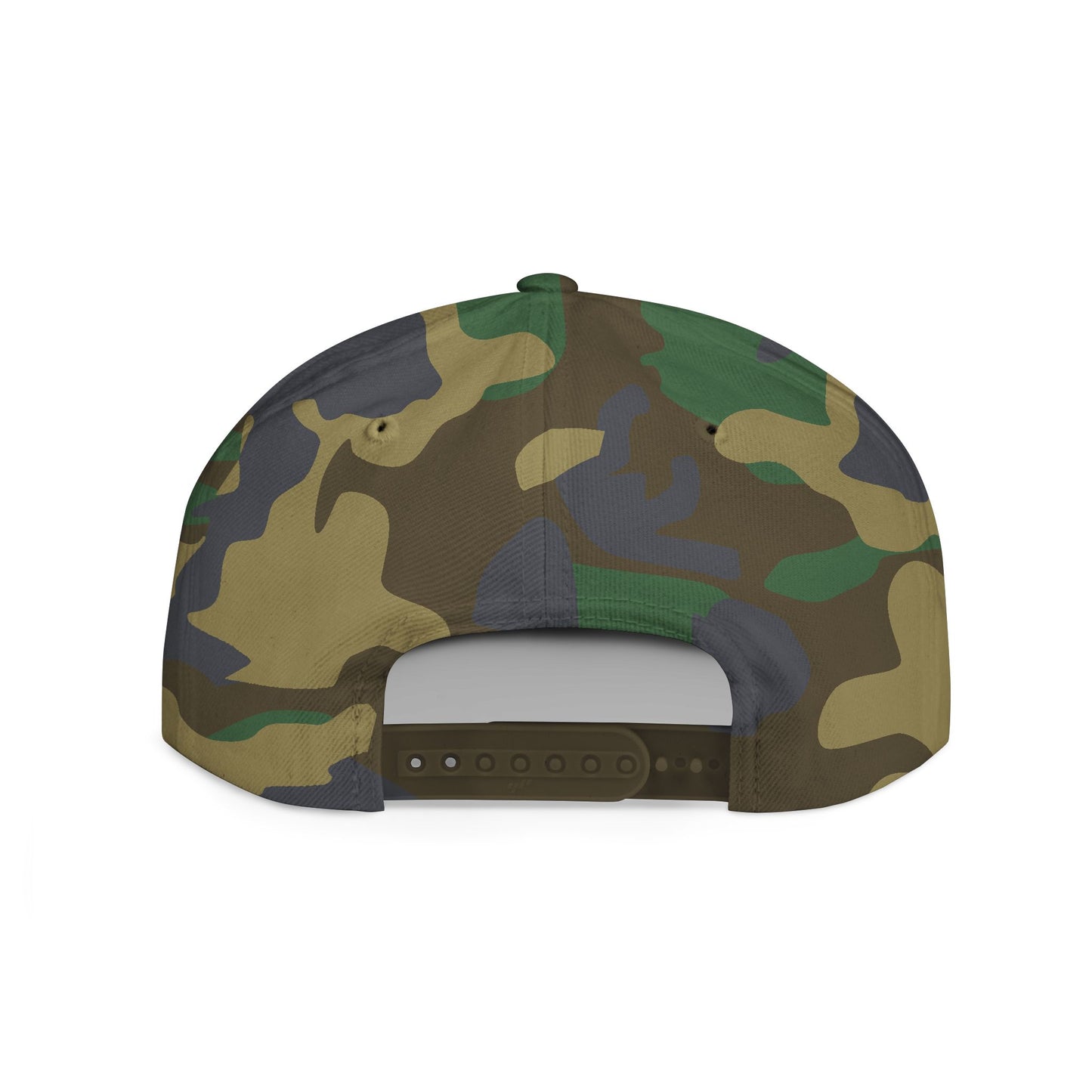 Flat Bill Snapback Hat — Diospo Gold Embroidered Logo