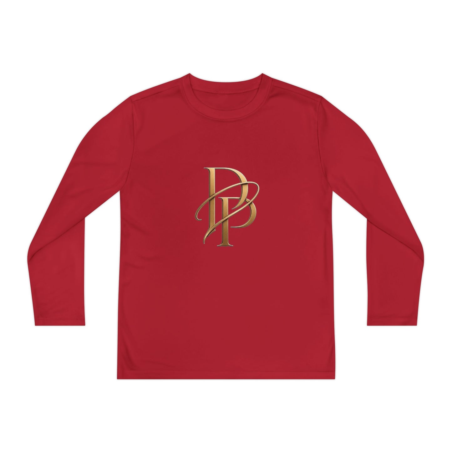 Youth Long Sleeve Tee — Elegant Gold Monogram DP