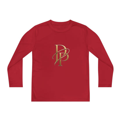 Youth Long Sleeve Tee — Elegant Gold Monogram DP