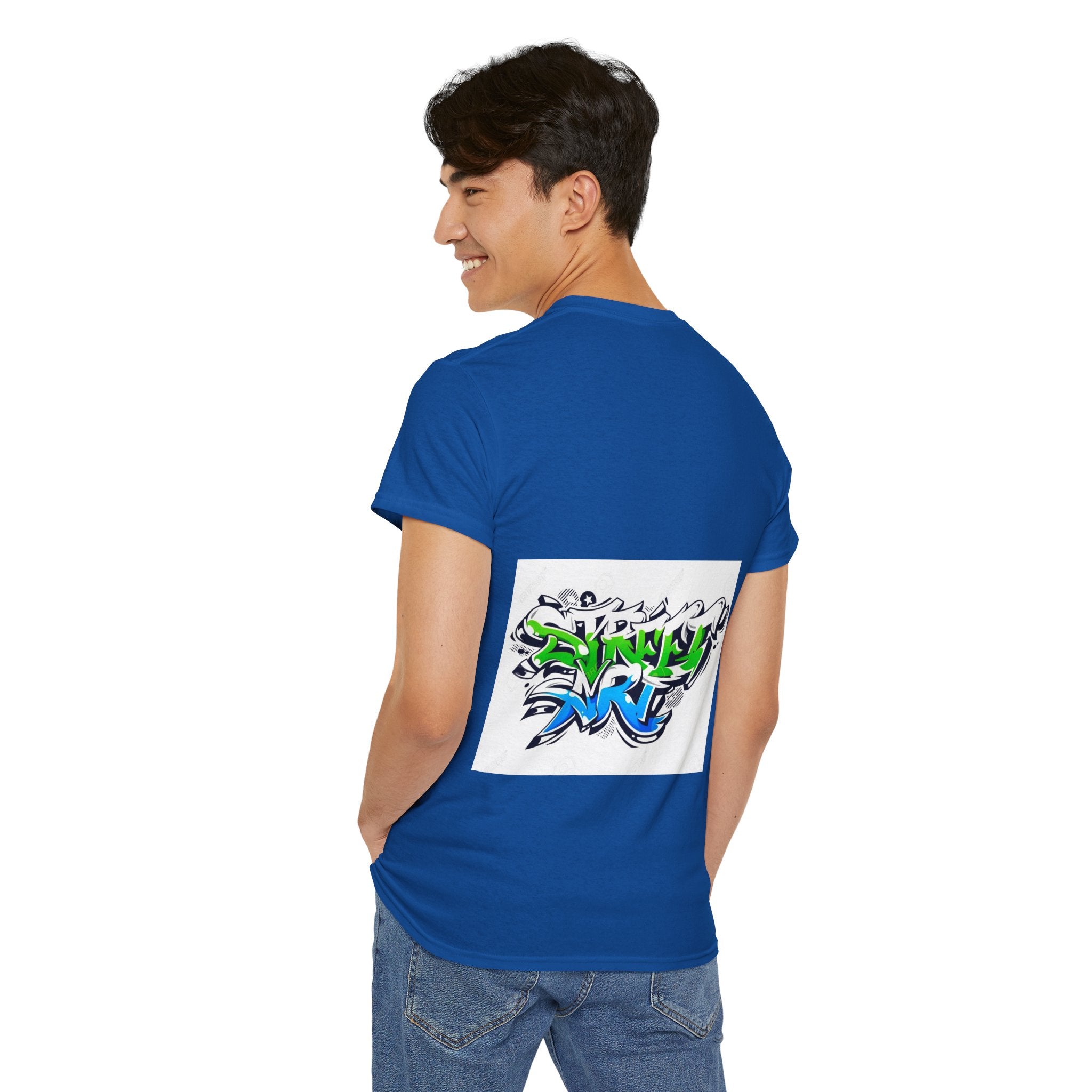Graffiti Street Art Tee — Bold Neon 'Street Art' Back Print