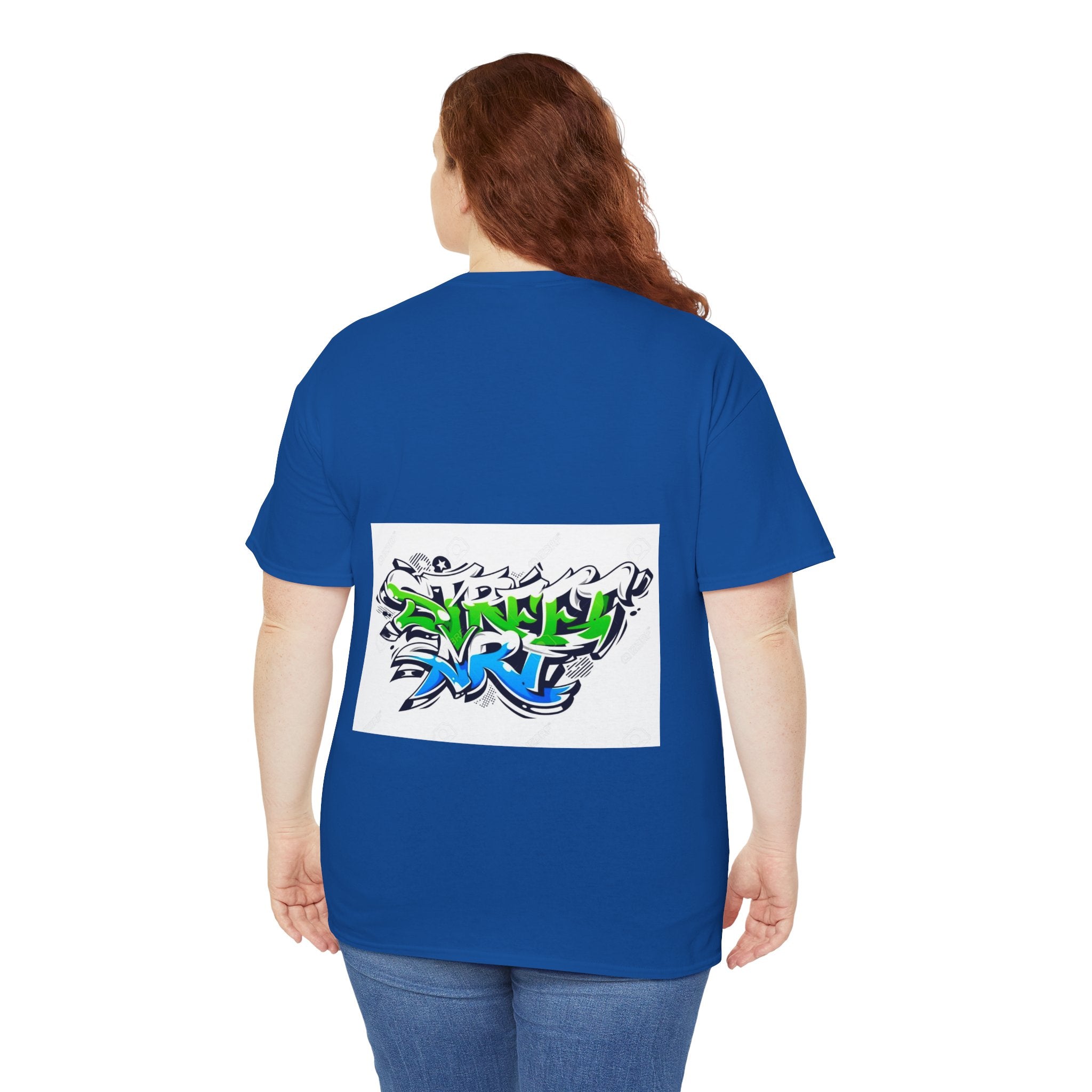 Graffiti Street Art Tee — Bold Neon 'Street Art' Back Print