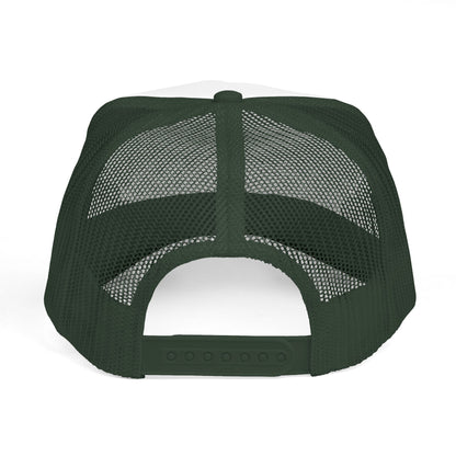Diopso Logo Trucker Cap — Gold Embroidered Mesh Hat