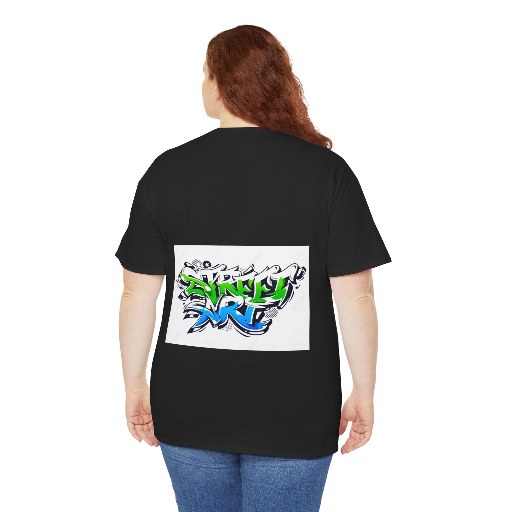 Graffiti Street Art Tee — Bold Neon 'Street Art' Back Print