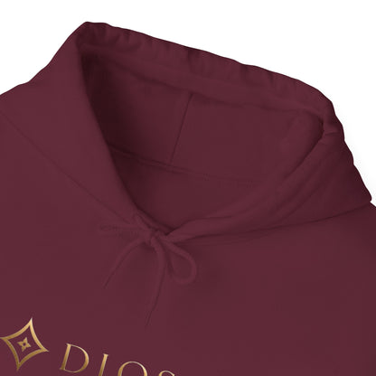 Diopso Logo Hoodie — Minimalist Luxury White Pullover