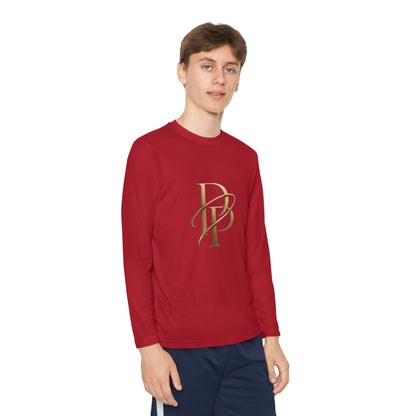 Youth Long Sleeve Tee — Elegant Gold Monogram DP
