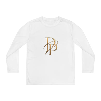 Youth Long Sleeve Tee — Elegant Gold Monogram DP