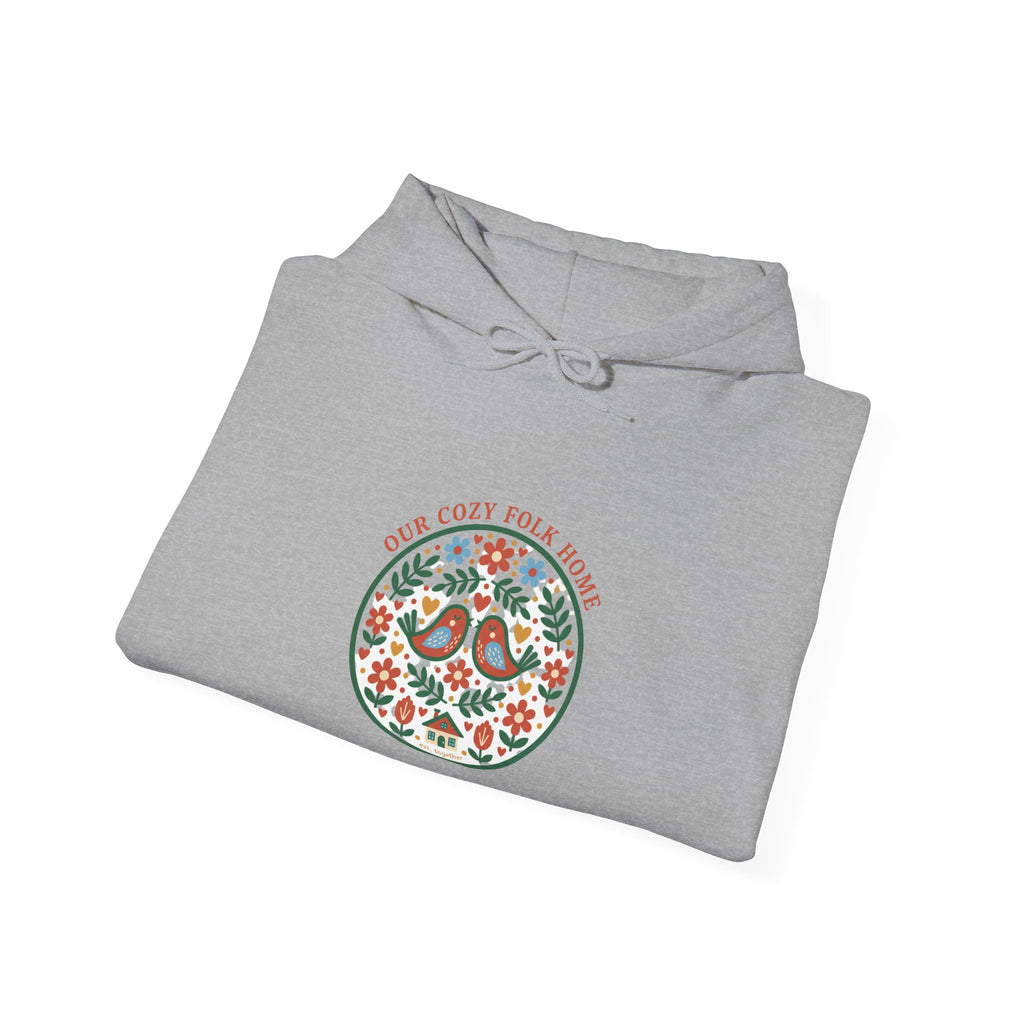 Floral Medallion Hoodie | folk art print, rustic motif