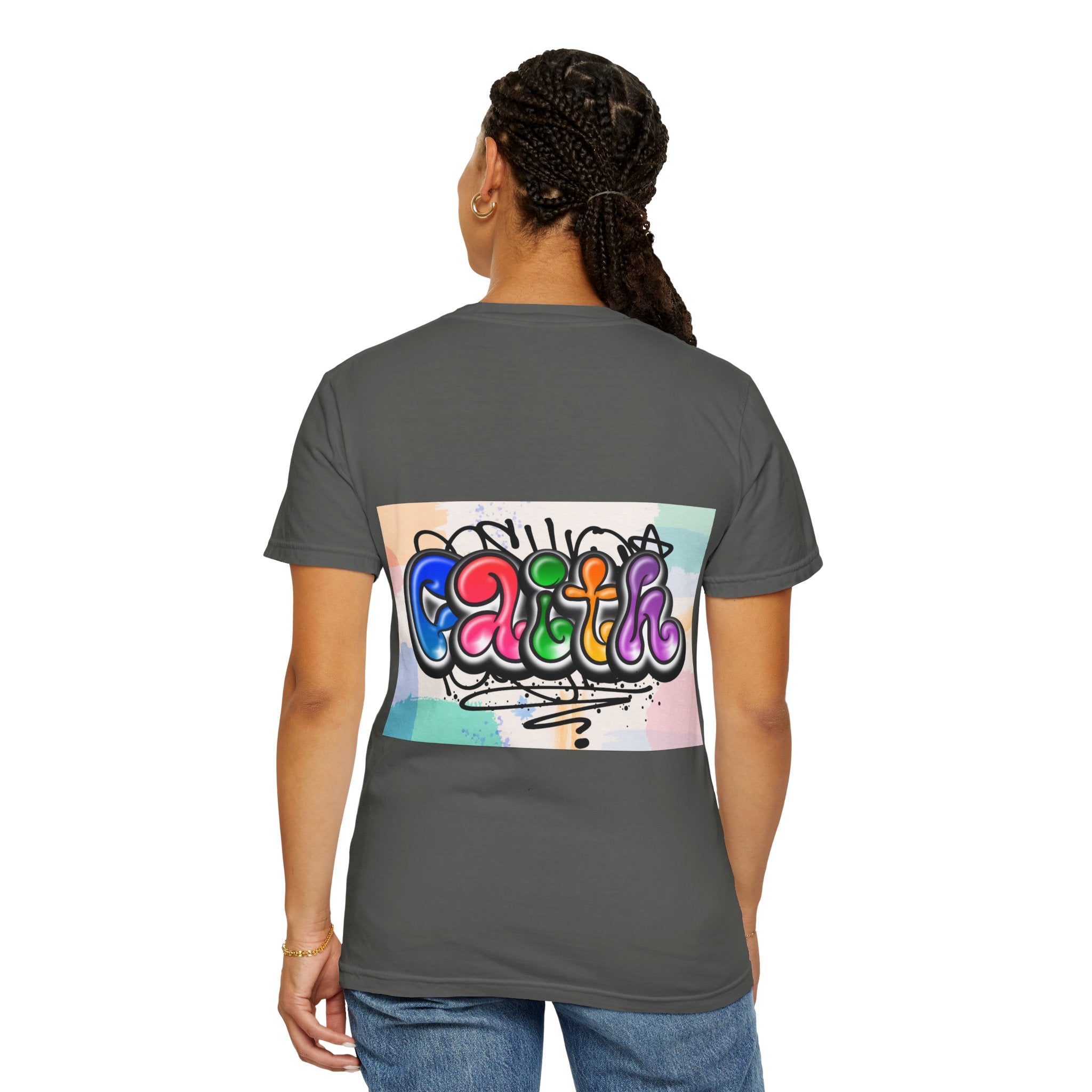 Faith Graffiti T-Shirt — Colorful Street Art Christian Tee
