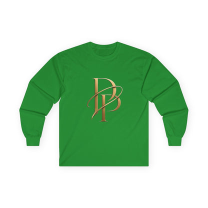Monogram PB Gold Script Long Sleeve Tee