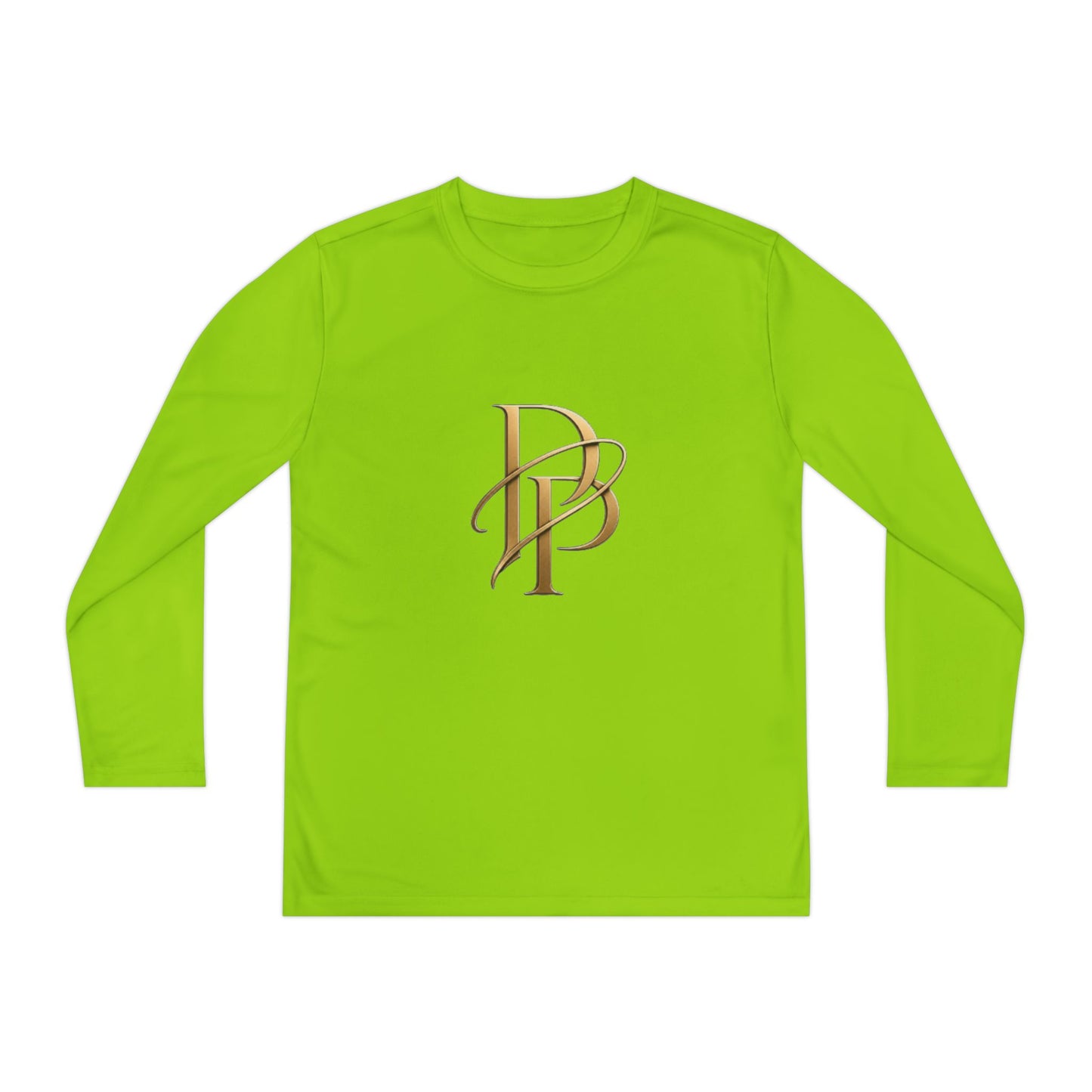 Youth Long Sleeve Tee — Elegant Gold Monogram DP