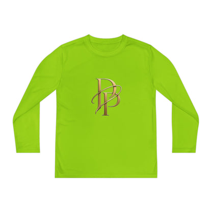 Youth Long Sleeve Tee — Elegant Gold Monogram DP