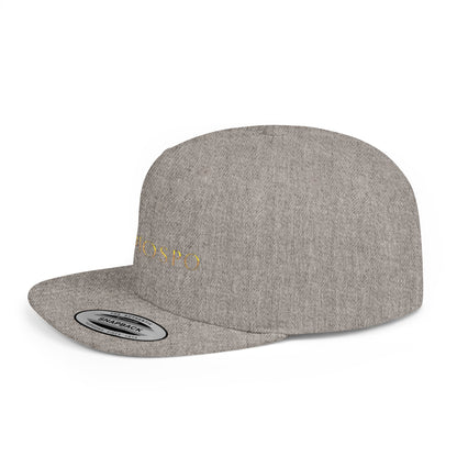 Flat Bill Snapback Hat — Diospo Gold Embroidered Logo
