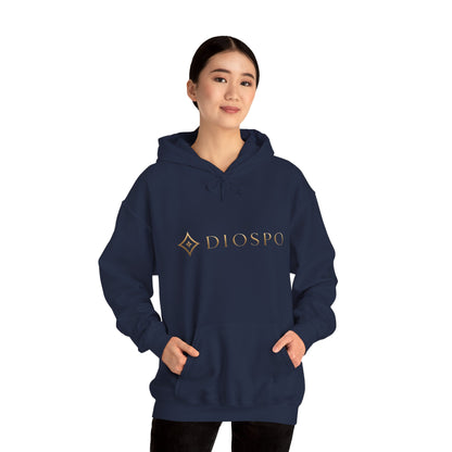 Diopso Logo Hoodie — Minimalist Luxury White Pullover