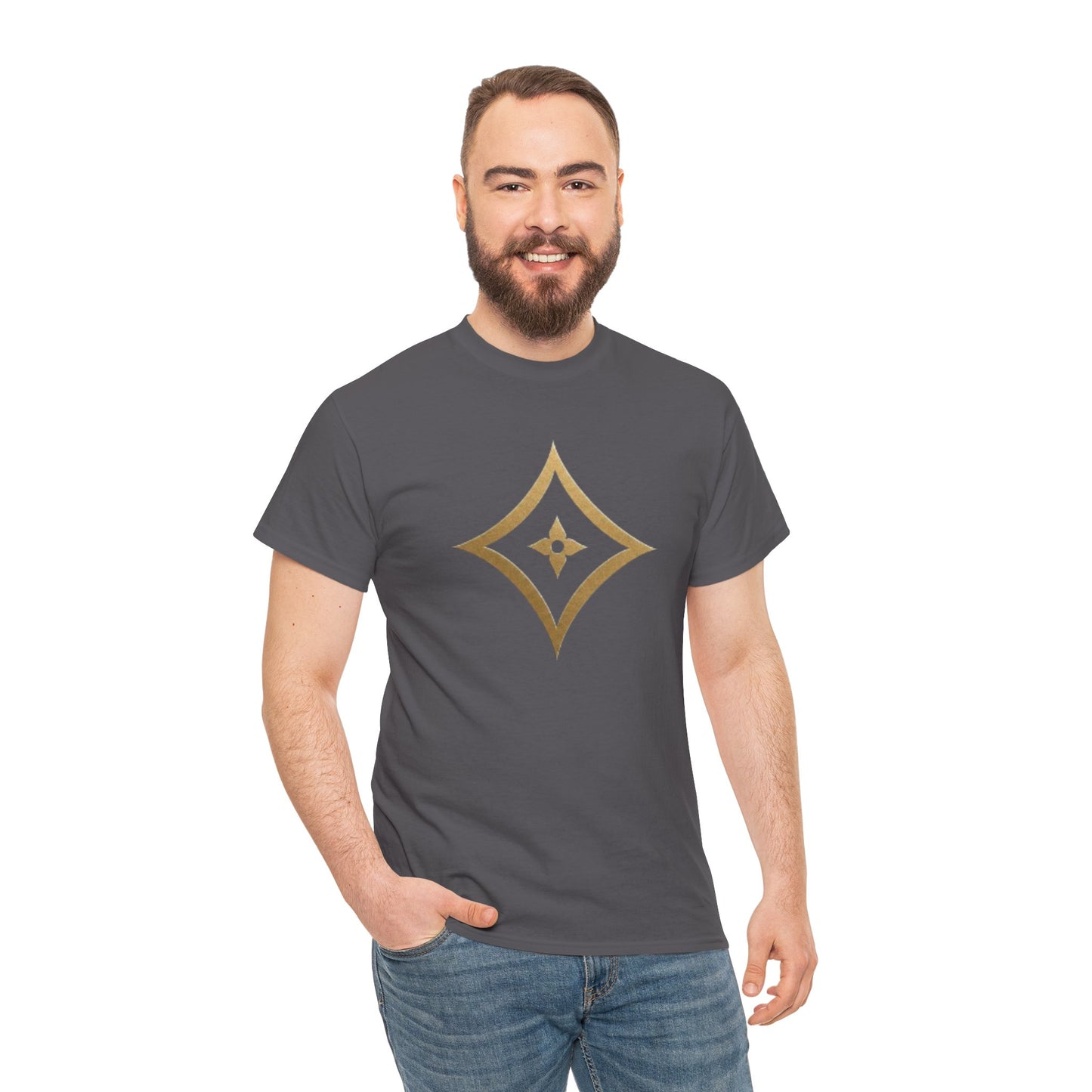 Monogram Gold PP Tee — Elegant Personalized Initials T-Shirt