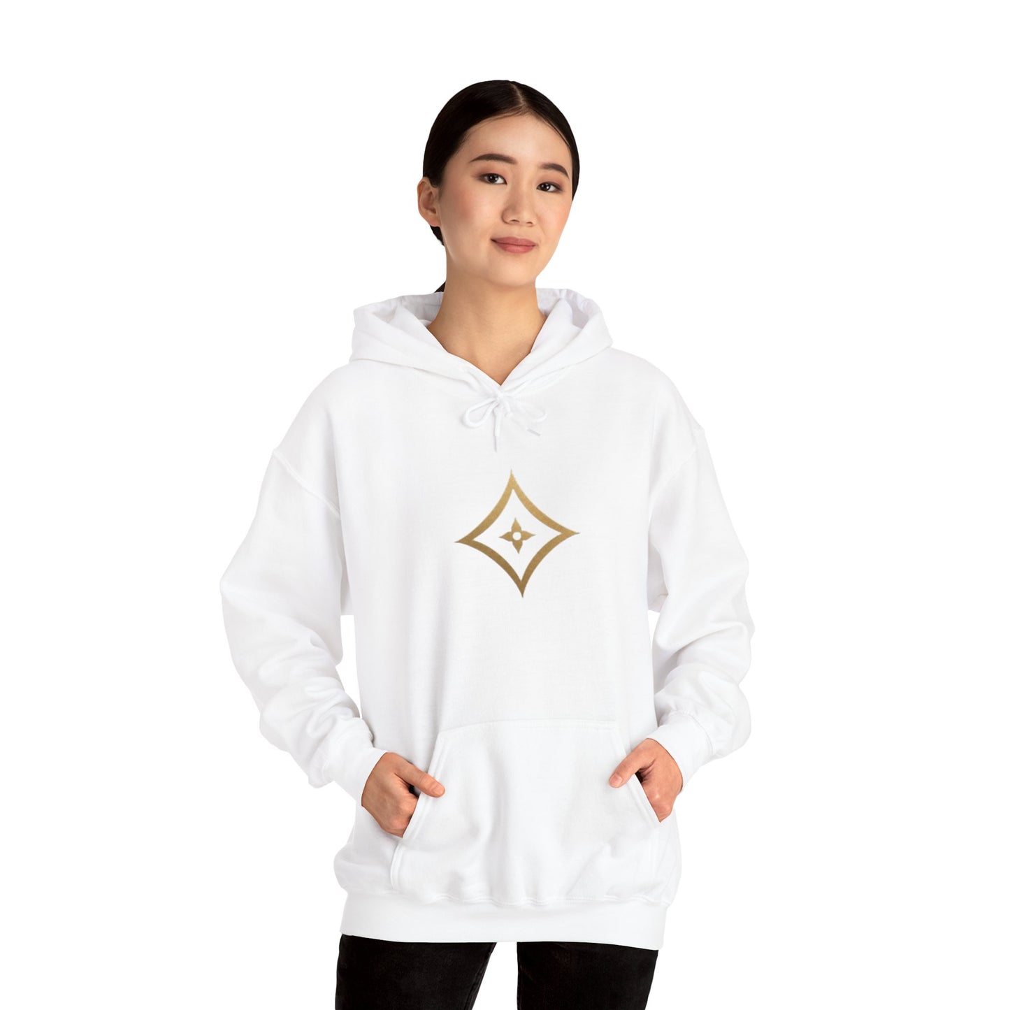 Diopso Logo Hoodie — Minimalist Luxury White Pullover