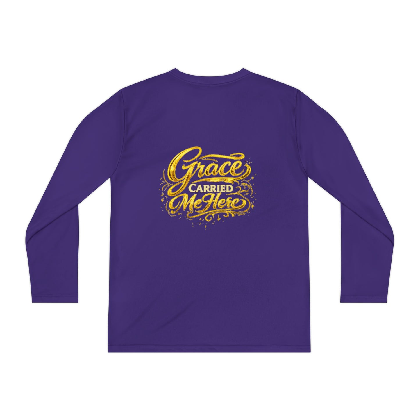 Diospo Youth Long Sleeve Tee — Elegant Gold Monogram DP Design