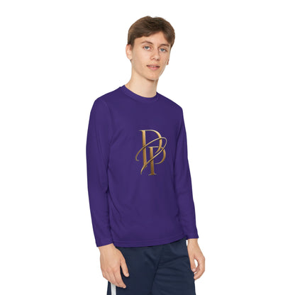 Youth Long Sleeve Tee — Elegant Gold Monogram DP