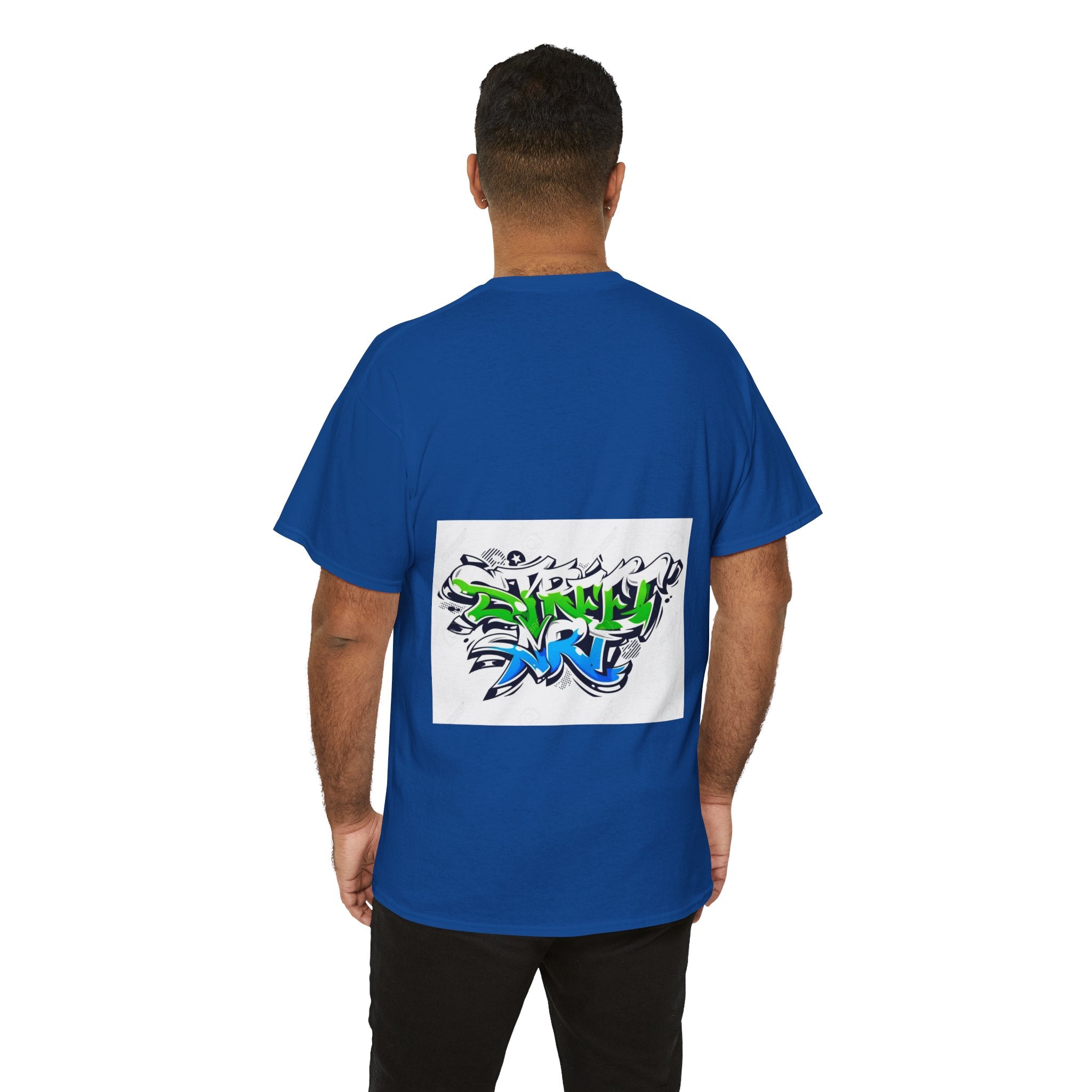 Graffiti Street Art Tee — Bold Neon 'Street Art' Back Print