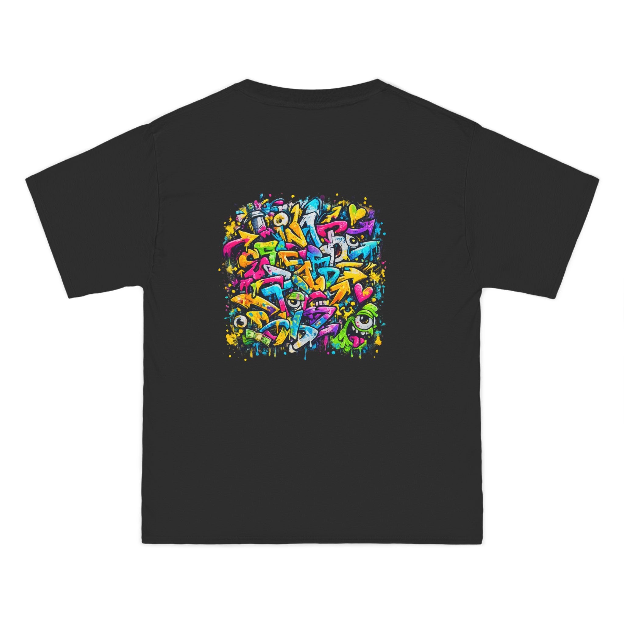 Colorful Abstract Dance Pattern T-Shirt — Vibrant Back Graphic Tee