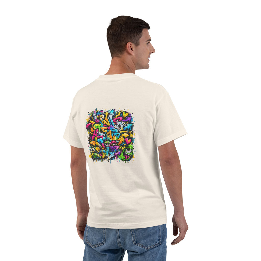 Colorful Abstract Dance Pattern T-Shirt — Vibrant Back Graphic Tee