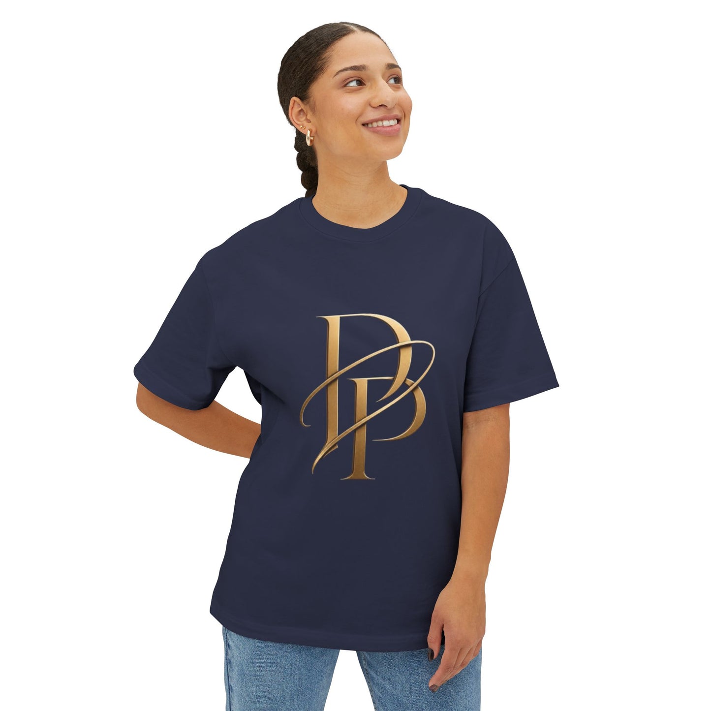 Monogram PB Gold Script Tee