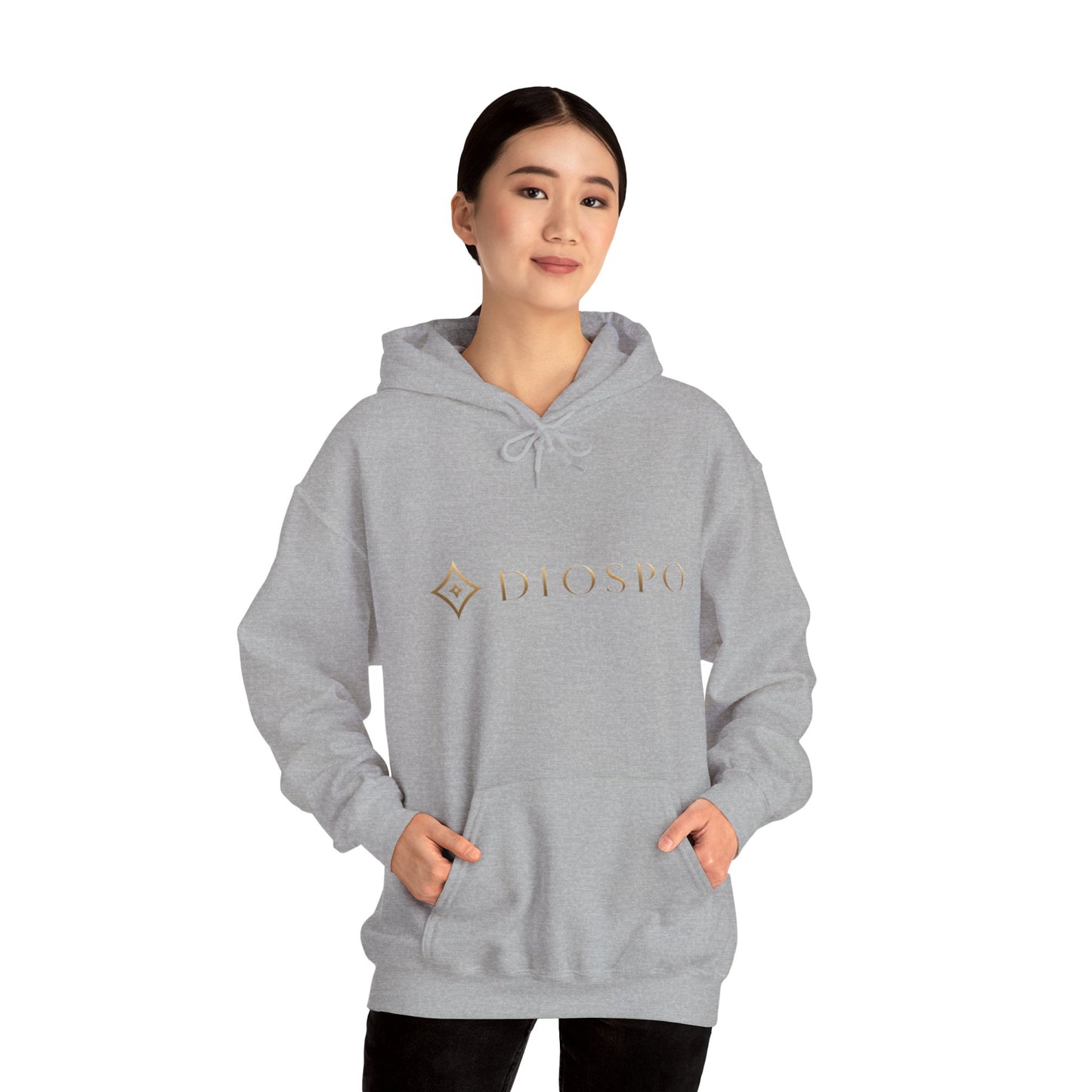 Diopso Logo Hoodie — Minimalist Luxury White Pullover