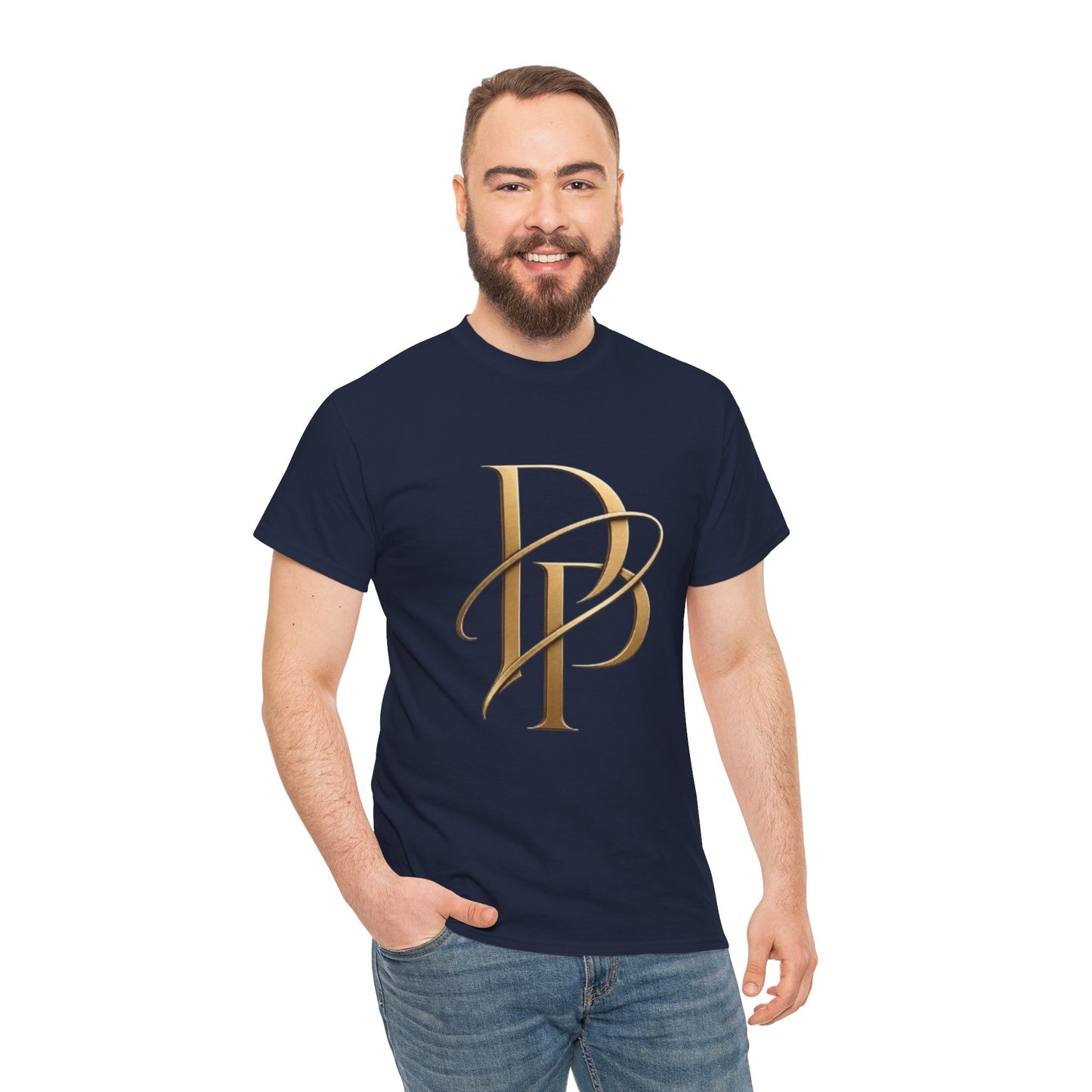Monogram Gold PP Tee — Elegant Personalized Initials T-Shirt