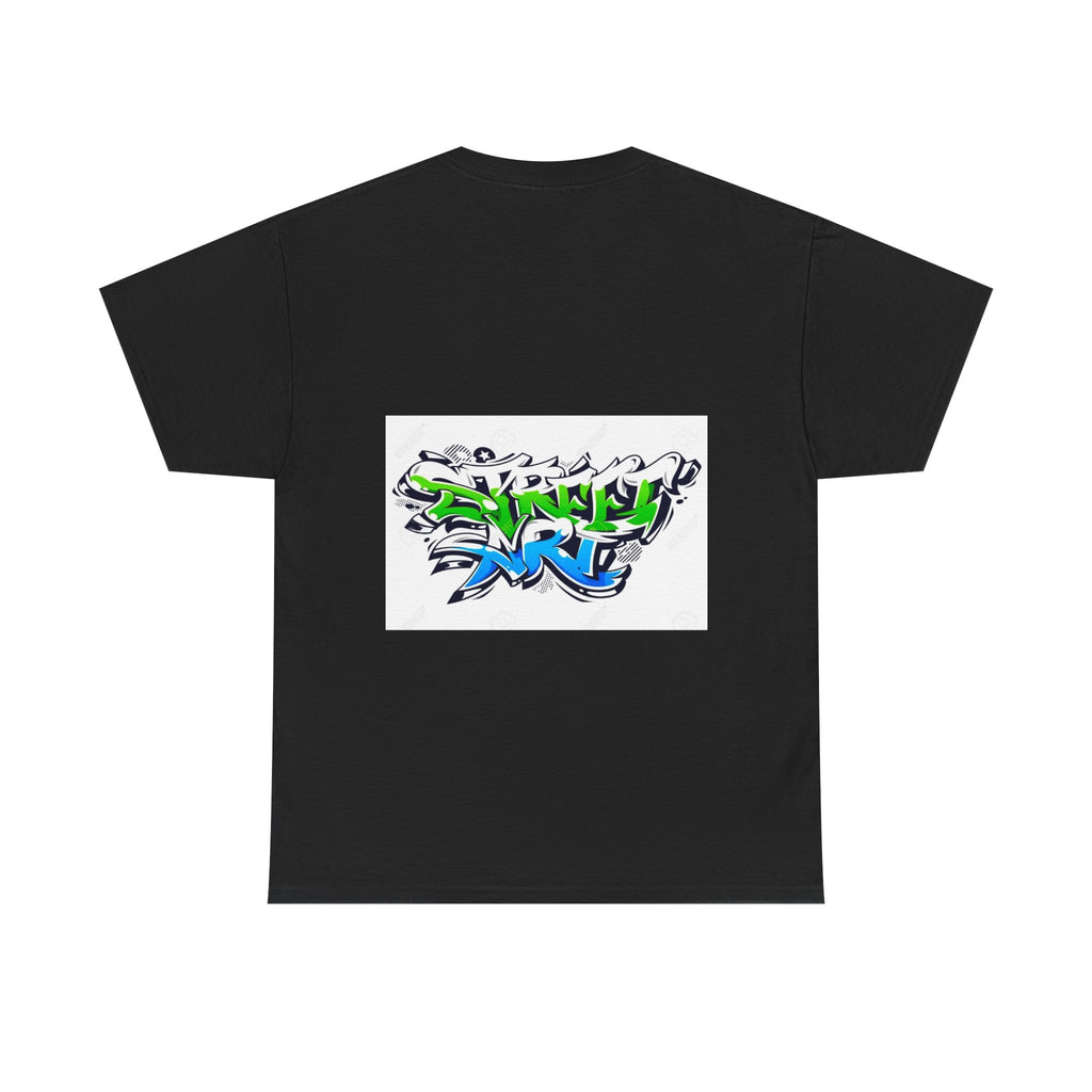 Graffiti Street Art Tee — Bold Neon 'Street Art' Back Print