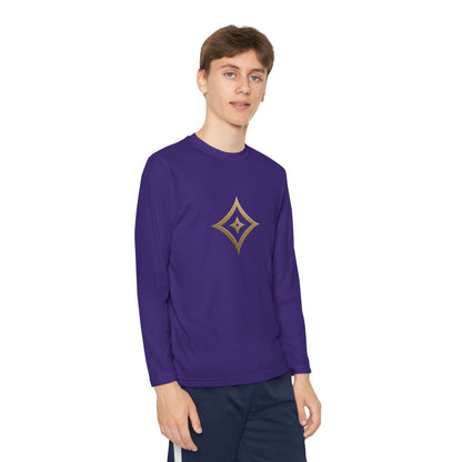 Youth Long Sleeve Tee — Elegant Gold Monogram DP