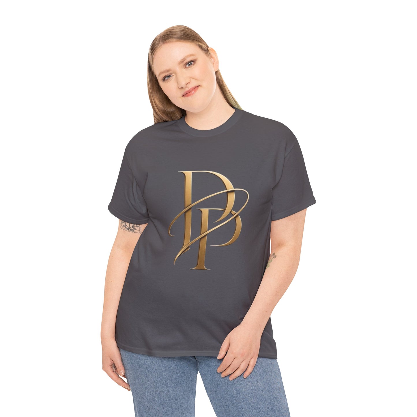 Monogram Gold PP Tee — Elegant Personalized Initials T-Shirt
