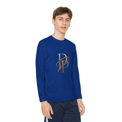 Youth Long Sleeve Tee — Elegant Gold Monogram DP