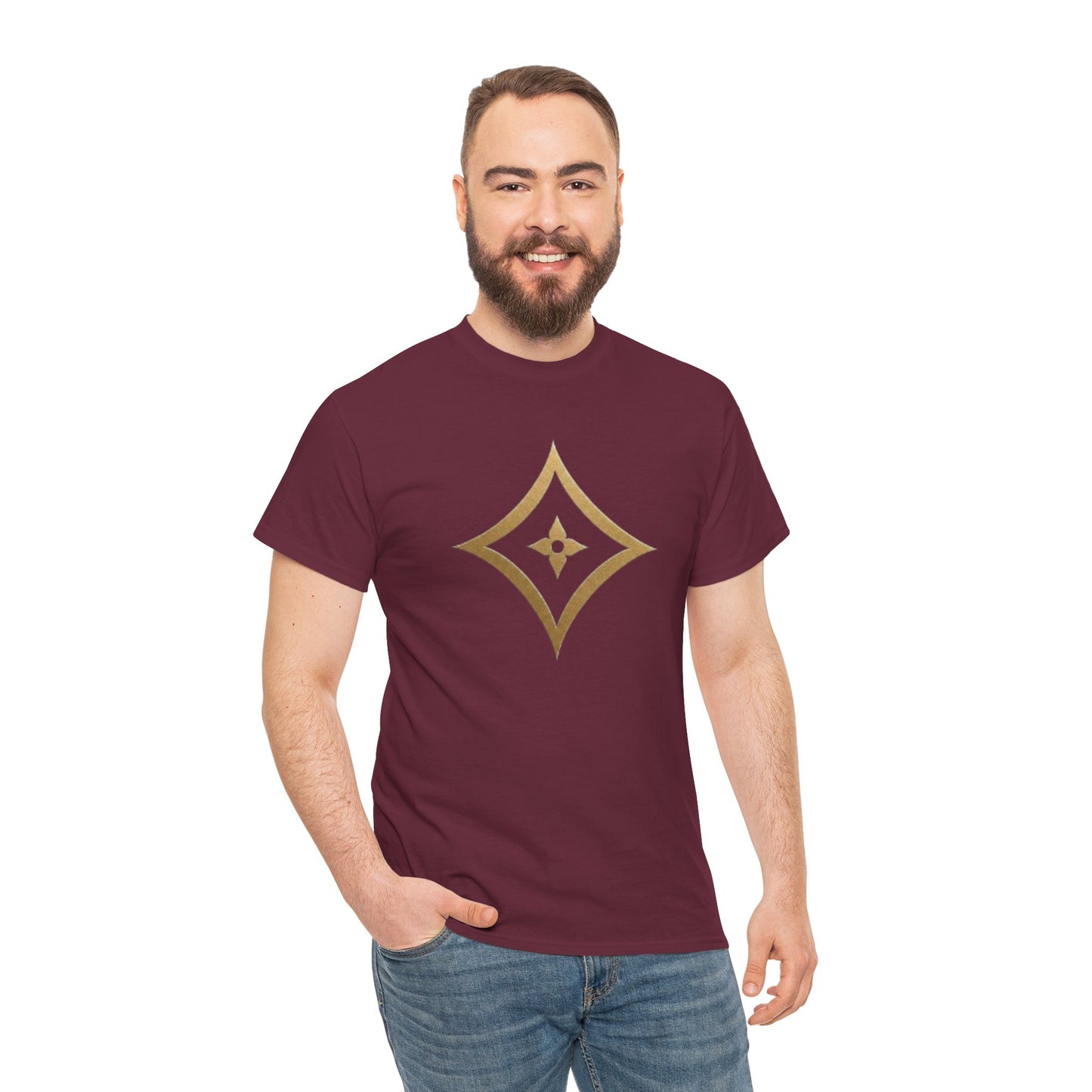 Monogram Gold PP Tee — Elegant Personalized Initials T-Shirt