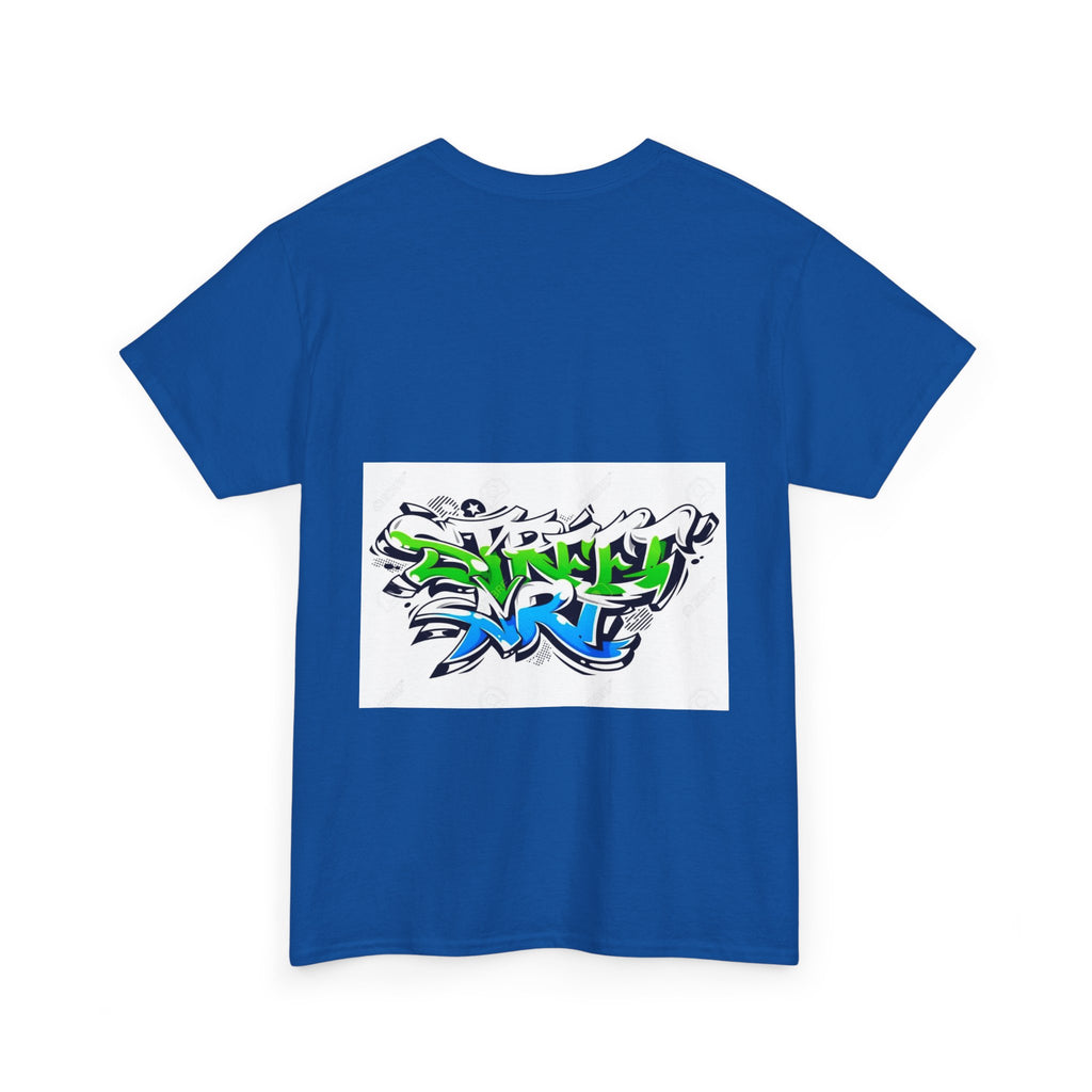 Graffiti Street Art Tee — Bold Neon 'Street Art' Back Print