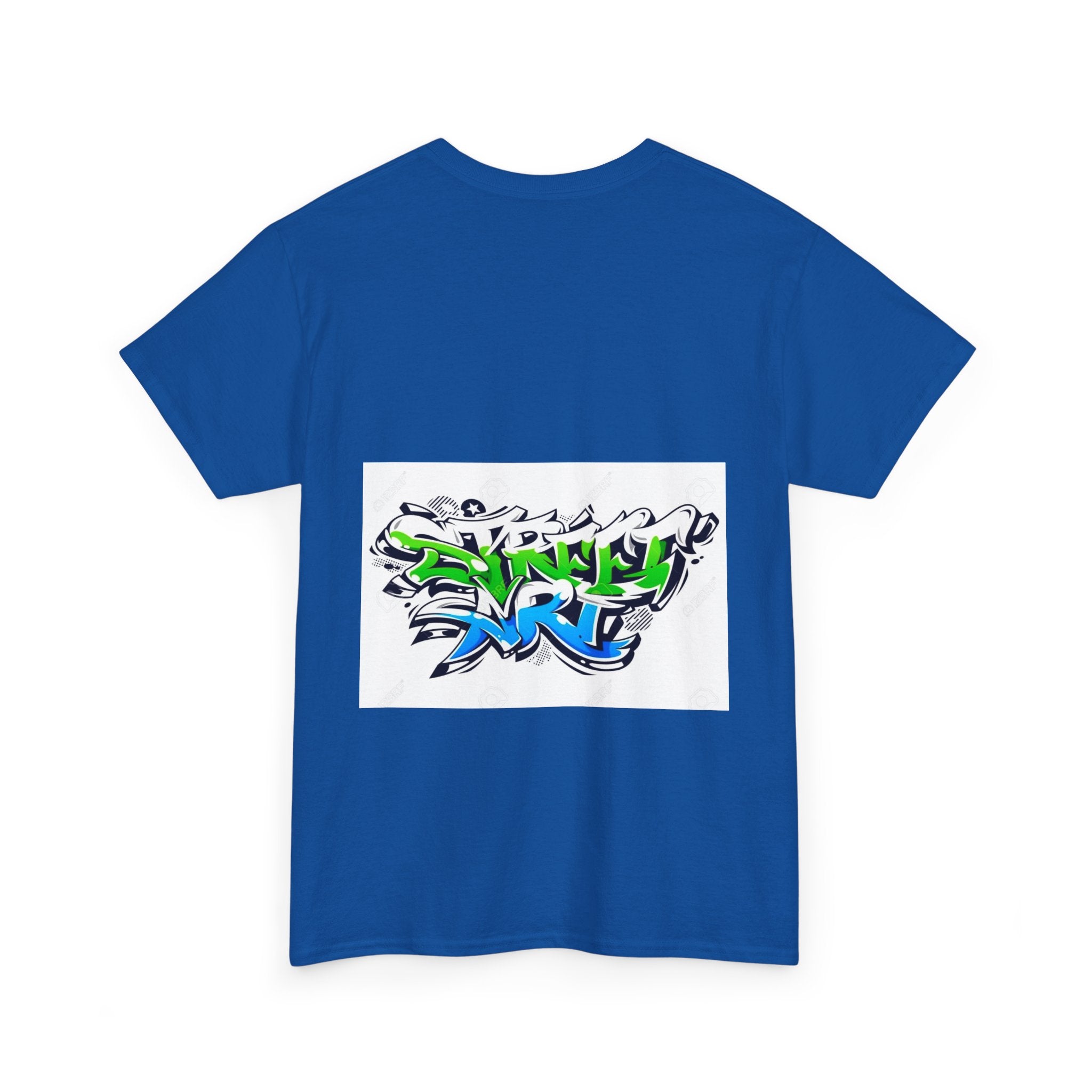 Graffiti Street Art Tee — Bold Neon 'Street Art' Back Print