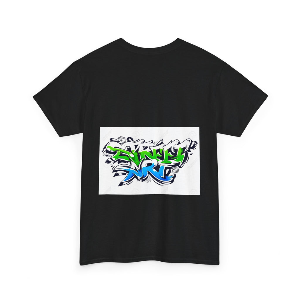 Graffiti Street Art Tee — Bold Neon 'Street Art' Back Print
