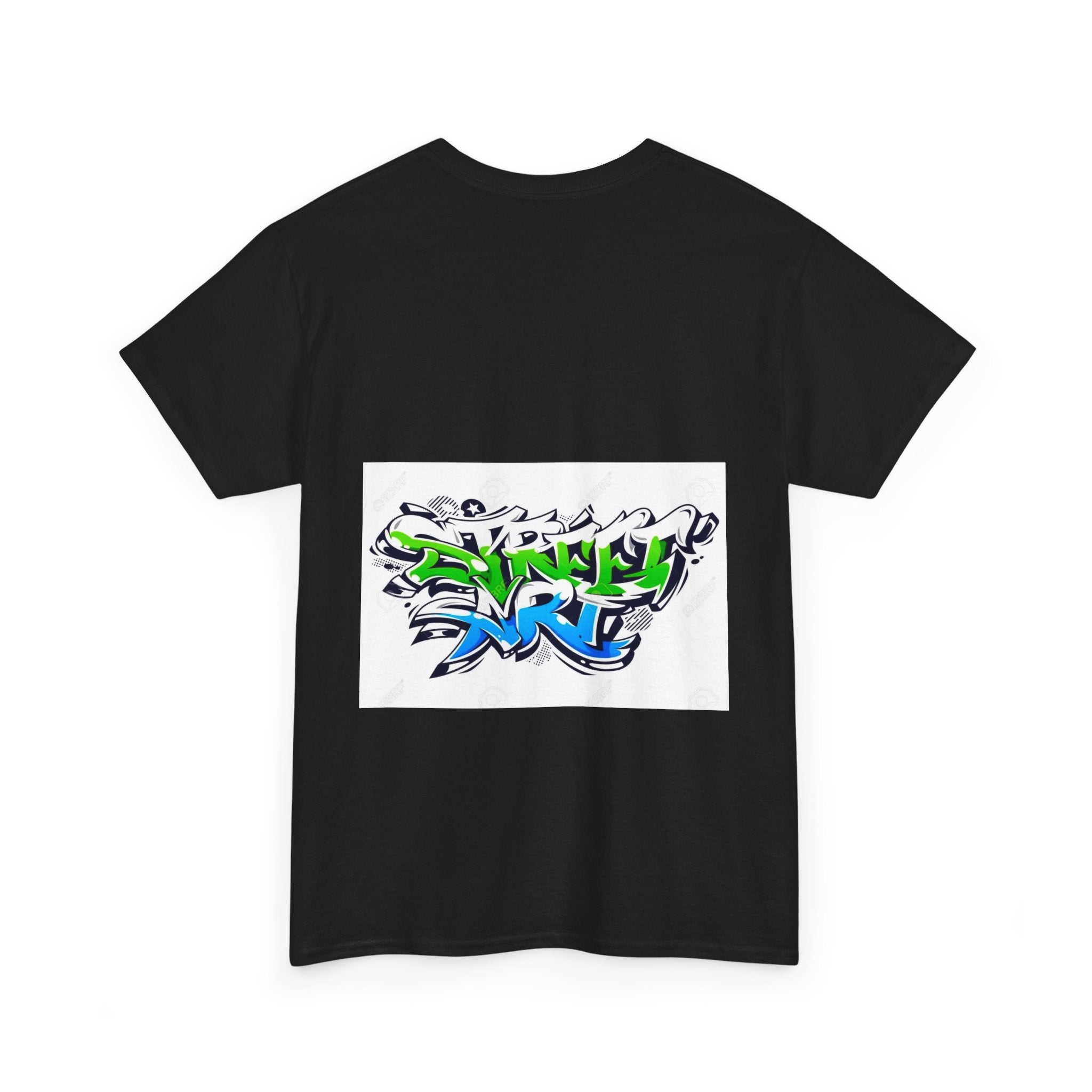 Graffiti Street Art Tee — Bold Neon 'Street Art' Back Print