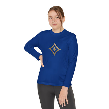 Youth Long Sleeve Tee — Elegant Gold Monogram DP
