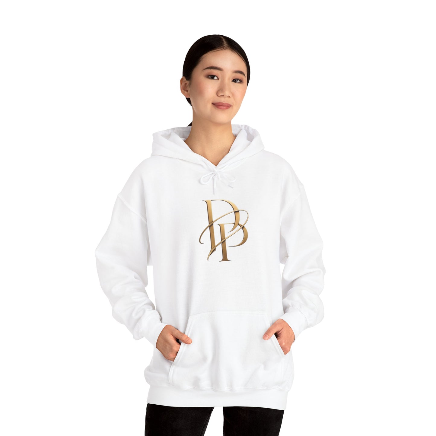 Diopso Purpose Logo Hoodie — Minimalist Luxury White Pullover