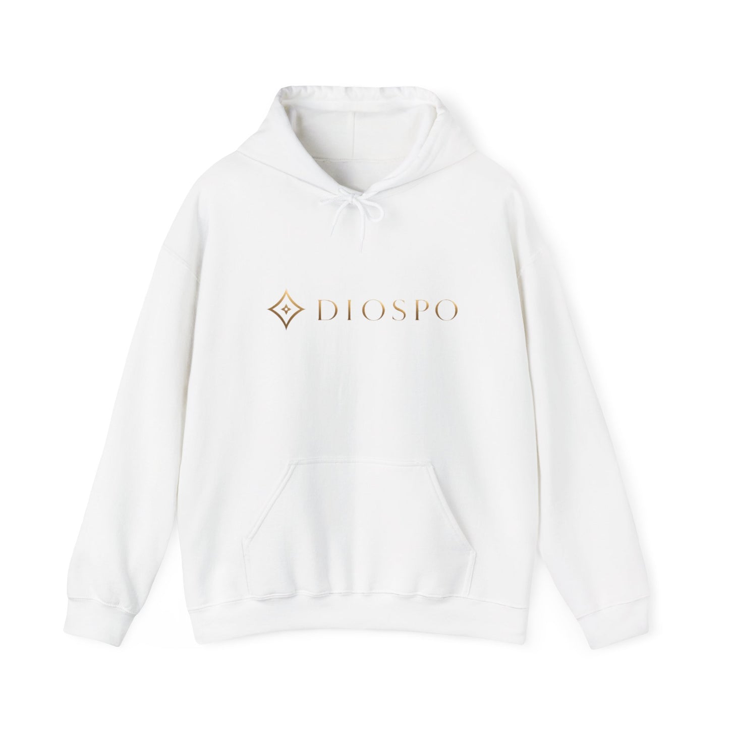 Diopso Logo Hoodie — Minimalist Luxury White Pullover